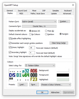 Manual: Setup/Display - OpenMPT Wiki